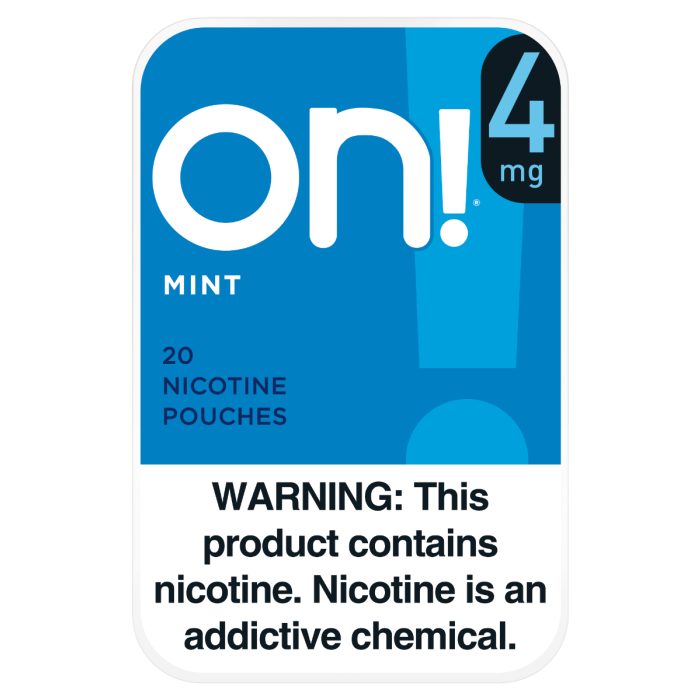 On! 4MG Mint Mini Dry Nicotine Pouches
