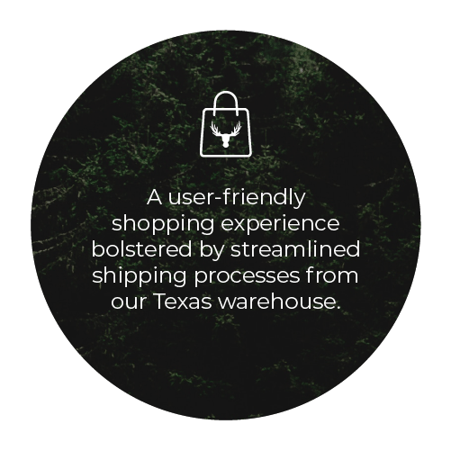 A user-friendly shopping experience bolstered by streamlined shipping processes from our Texas warehouse. 